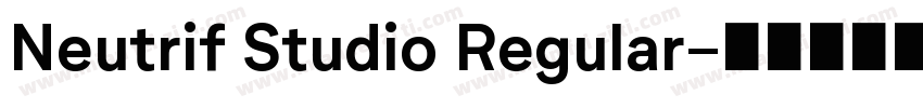 Neutrif Studio Regular字体转换